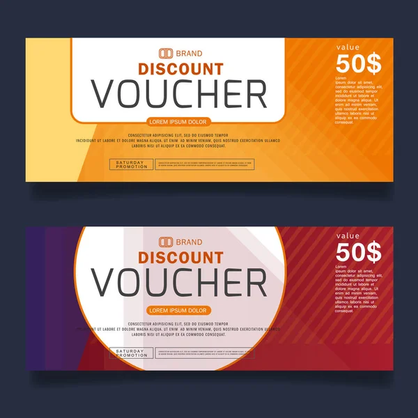 Gift voucher template, Background design coupon Vector illustration. — Stock Vector