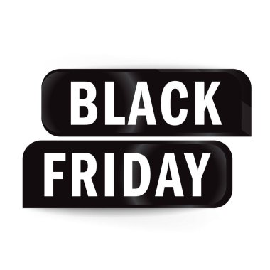 Siyah Cuma satış, şerit özel fırsat - Black Friday afiş. Simge tasarım şablonu vektör çizim