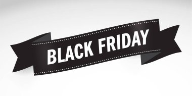 Siyah Cuma satış, şerit özel fırsat - Black Friday afiş. Simge tasarım şablonu vektör çizim