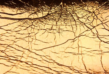 Altın fırçalanmış metal doku veya arka plan