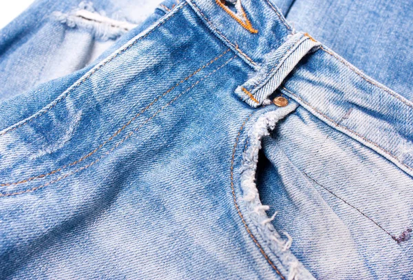 Jeans azul close-up — Fotografia de Stock
