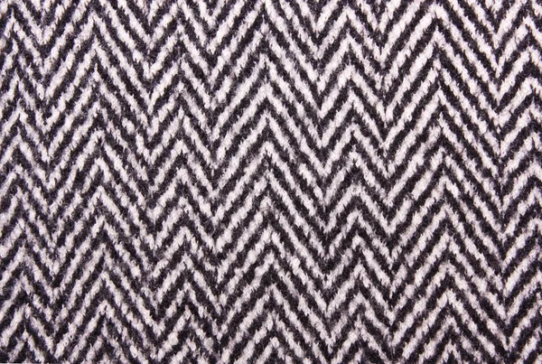 La trama del tessuto in lana bianca e nera — Foto Stock