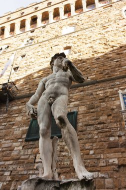 Piazza della Signo Michelangelo'nun David heykelinin kopyası