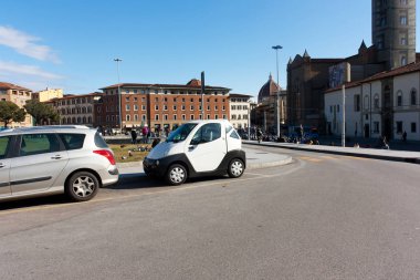 Florence, İtalya - 06 Şubat, 2017:car park yerinde 