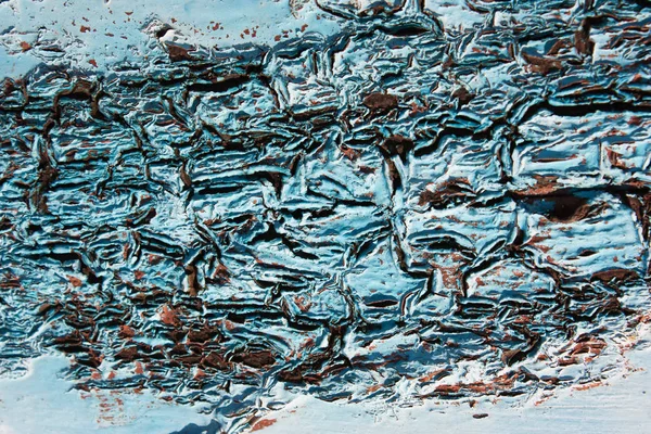 Fondo azul oxidado, áspero, textura en las grietas . — Foto de Stock