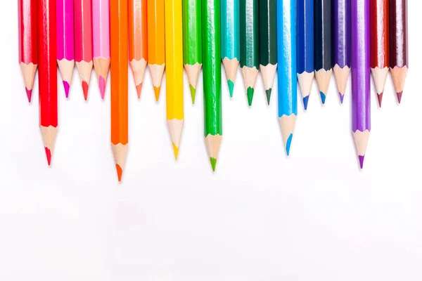 Fundo com lápis bandeira do arco-íris. conceito de LGBT . — Fotografia de Stock