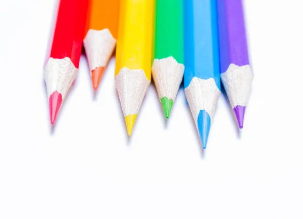 Lápis de cores arco-íris — Fotografia de Stock