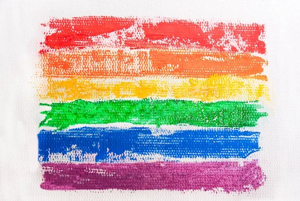 描かれた Lgbt の Symbol.Rainbow フラグ — ストック写真
