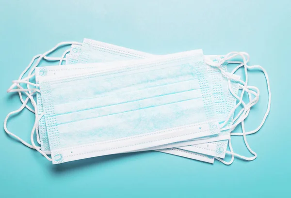 Roman Coronavirus - 2019 nCov.Medikal maske enfeksiyondan korunmak için. Koronavirüs kavramı, grip