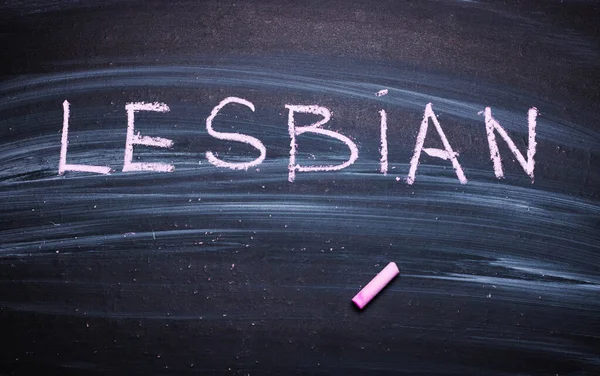Het Woord Lesbisch Seksuele Identiteit — Stockfoto