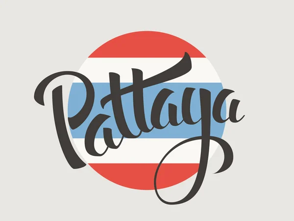 Pattaya vector lettering — Stock Vector