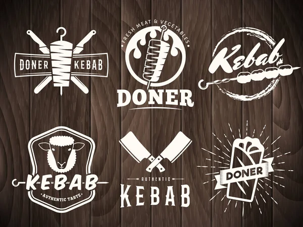 Logotipos de kebab Doner . — Vetor de Stock