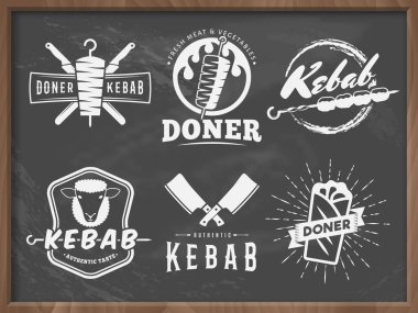 Döner kebap logolar.