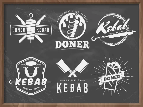 Донер кебаб логотипи . — стоковий вектор