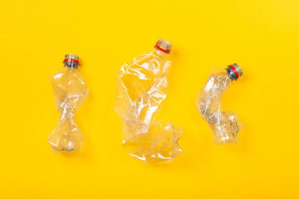 Three used plastic bottles