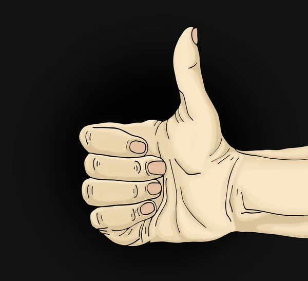 Kézzel azt mutatja, hogy a gesztus osztály. — Stock Fotó