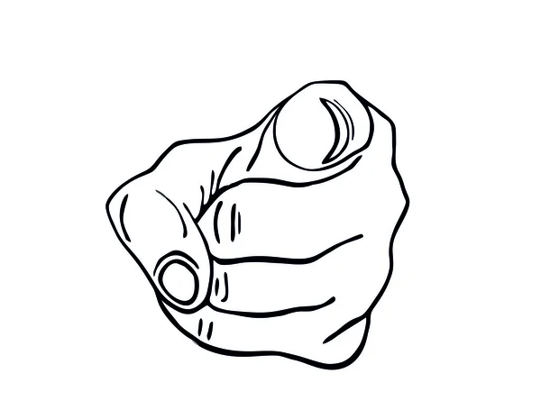 Как нарисовать указывающий палец на тебя