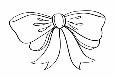 Grafik yay. Siyah ve beyaz. Vektör çizim