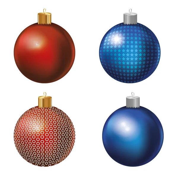 Christmas balls. Vector. The symbol of the new year. Isolated on — Stock Vector