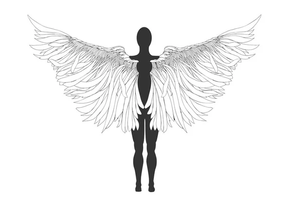Figura de un ángel. Ilustración vectorial — Vector de stock