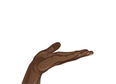 Jest avuç. Kara el verir veya alır. Vektör