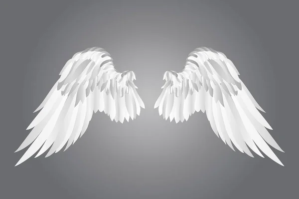 Wings. Vector illustration on grey background. — Stock Vector