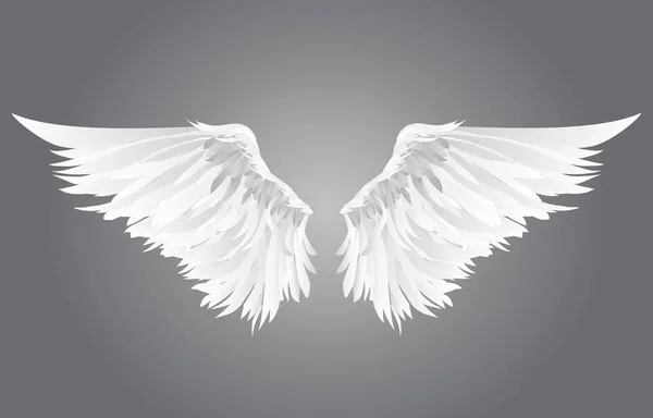 翼。灰色の背景のベクトル図. — ストックベクタ