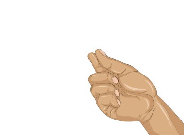 Bir parmak görünmez bir şey tutan el. Reklamınız için boş alanı