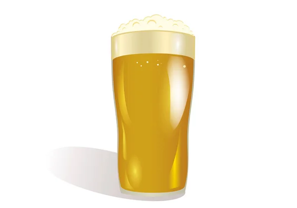 Ein Glas leichtes Bier. Einladung zum St. Patrick 's Day. — Stockvektor