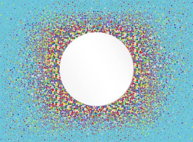 Bir tatil renkli konfeti bir yığın boş davet.