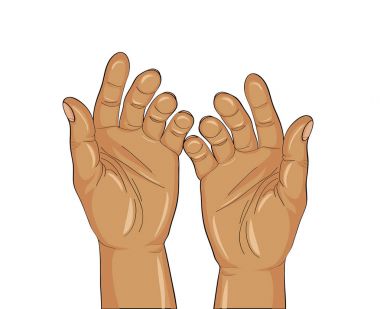 Jest açık avuç içi. İki el veren ya da alır. Vektör 