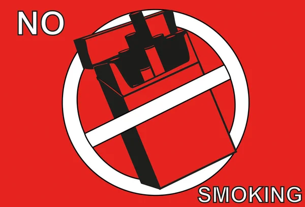 Pas de fumée. Rejeter l'offre de cigarettes. Le concept de tabac — Image vectorielle