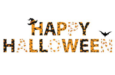 Mutlu Cadılar Bayramı yazı. Vektör. Kelimeler için bir parti davetiyeleri