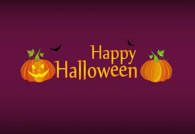 Mutlu Cadılar Bayramı ve kabak. Vektör. Bir tatil tebrik kartı