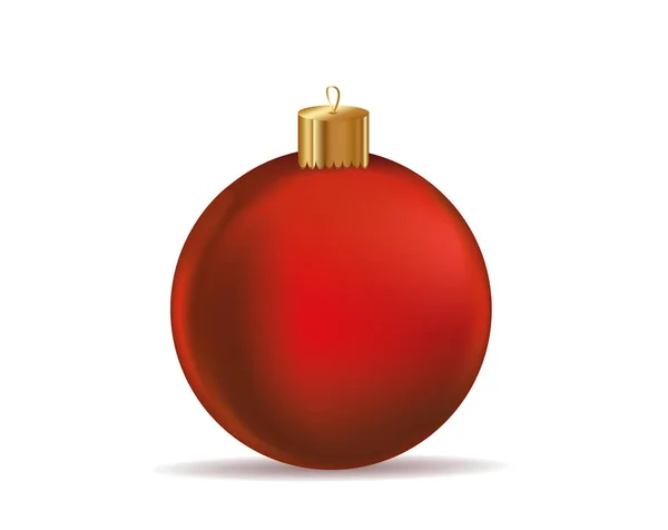 Веселого різдвяного червоного м'яча. Прапор з копіювальним простором. Векторні . — стоковий вектор