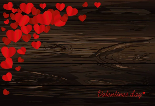 Fondo del corazón. Tarjeta para San Valentín. Espacio vacío para su — Archivo Imágenes Vectoriales