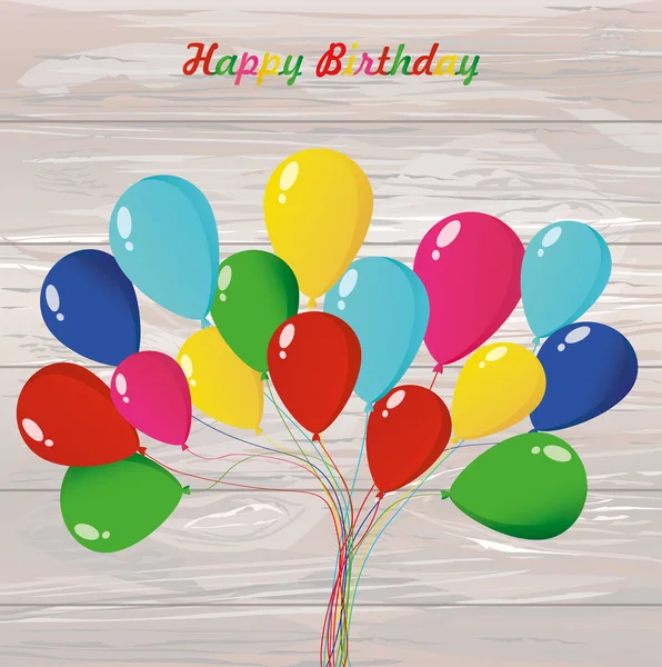 Balões para o feriado e aniversário e festa. Multicolorida —  Vetores de Stock