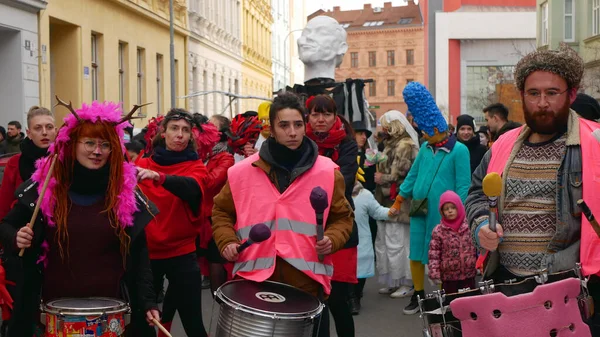 Brno Czech Republic February 2020 Action Band Drumming Rhythms Resistance — Stock Fotó