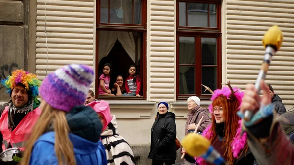 Brno Czech Republic February 2020 Carnival Masopust Celebration Masks Parade — Stock Fotó