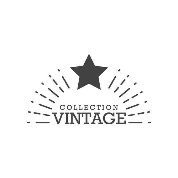 Vintage etiqueta design vetor ilustração. Modelo para você logotipo, letras e projetos de web design — Vetor de Stock