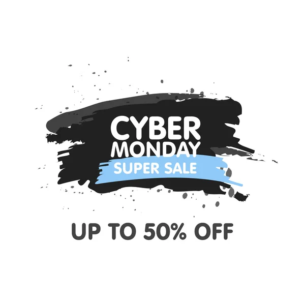 Cyber Monday, concept d'achat et de marketing en ligne, illustration vectorielle — Image vectorielle