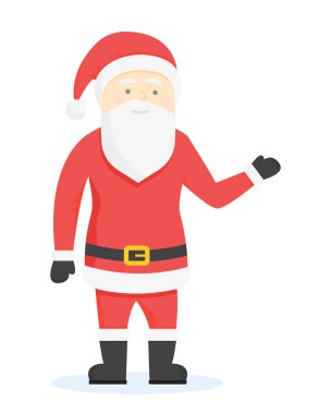 Noel Baba çizgi film tarzı karakterleri. Vektör çizim