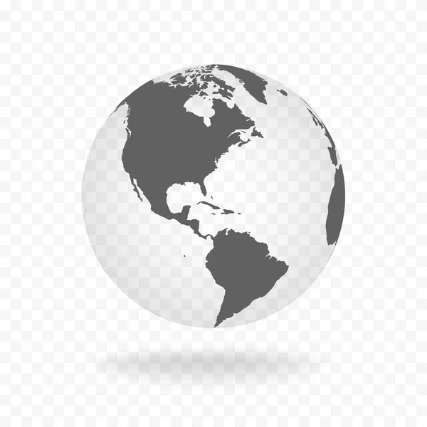 Vecteur transparent en verre globe gris blanc — Image vectorielle