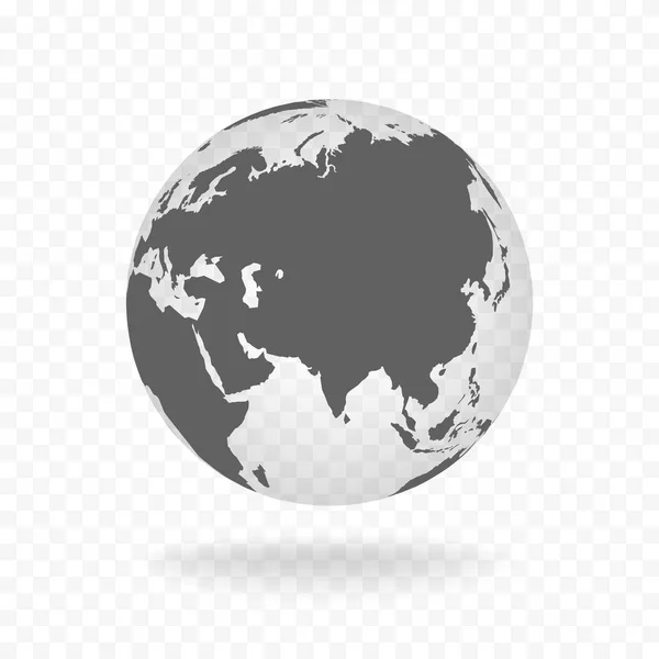 Vecteur transparent en verre globe gris blanc — Image vectorielle