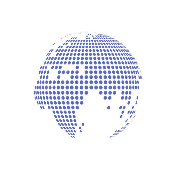 Illustration vectorielle transparente en verre globe blanc pointillé — Image vectorielle