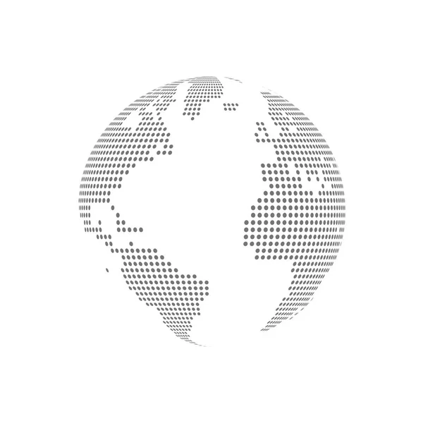 Fehér pontozott globe üveg átlátható vektoros illusztráció — Stock Vector