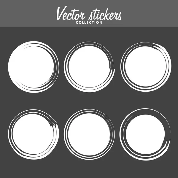 Vektor-Set bemalter Vintage-Etiketten für Grußbotschaften, Promotion und Logo — Stockvektor