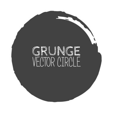 Vektör Grunge daire. Tasarımınız için öğe. Lastik damgası doku. Sıkıntı kenarlık çerçevesi