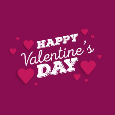 Sevgililer Günü 'nde kesilmiş kağıt kalple soyut bir geçmiş. Vektör illüstrasyonu