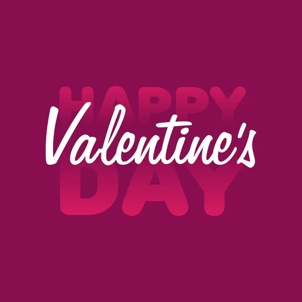 Valentine. Dag van de Valentijnskaart en liefde belettering vectorillustratie. Witte letters op roze achtergrond. Briefkaart — Stockvector